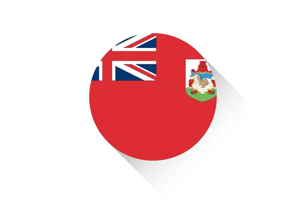 Bandera redonda con sombra de las Bermudas — Foto de Stock