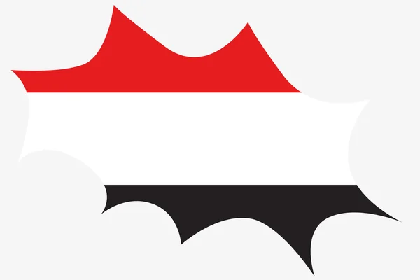 Eksplozja dowcip flaga Jemenu — Zdjęcie stockowe