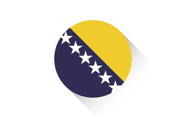 Круглый флаг с тенью Боснии — стоковое фото