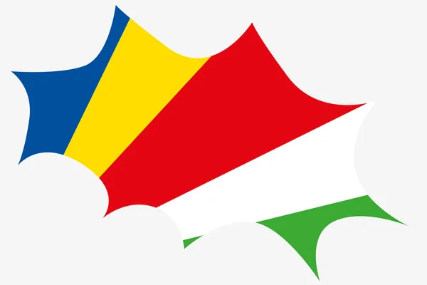 Explosie wit de vlag van Seychellen — Stockfoto