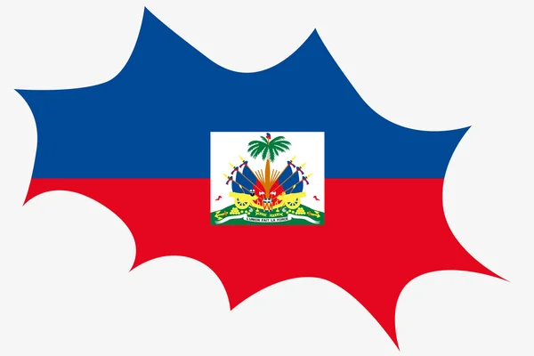 Výbuch vtip vlajka Haiti — Stock fotografie