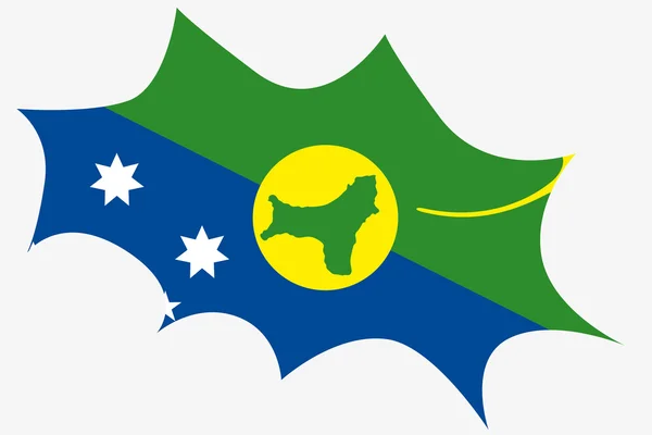 Robbanás szellemes Karácsony-sziget zászlaja — Stock Fotó