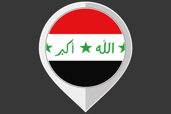 İşaretçi ile Irak bayrağı — Stok fotoğraf