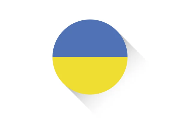 우크라이나의 그림자와 둥근 깃발 — 스톡 사진
