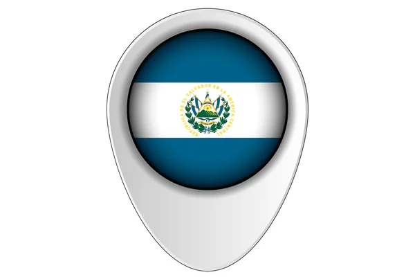 3D Map Pointer Flag Illustration of the country of  El Salvador — Stock Photo, Image