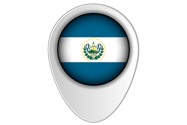 3d map pointer flag illustration des landes von el salvador — Stockfoto