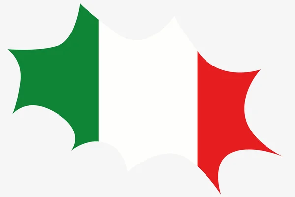 爆炸机智意大利国旗的 — 图库照片