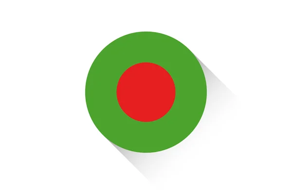 Bandera redonda con sombra de Bangladesh —  Fotos de Stock