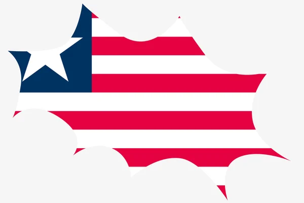 Explosion mit der Flagge Liberias — Stockfoto