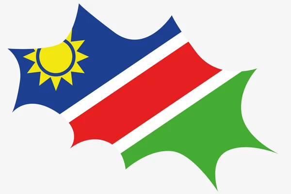 Explosie wit de vlag van Namibië — Stockfoto