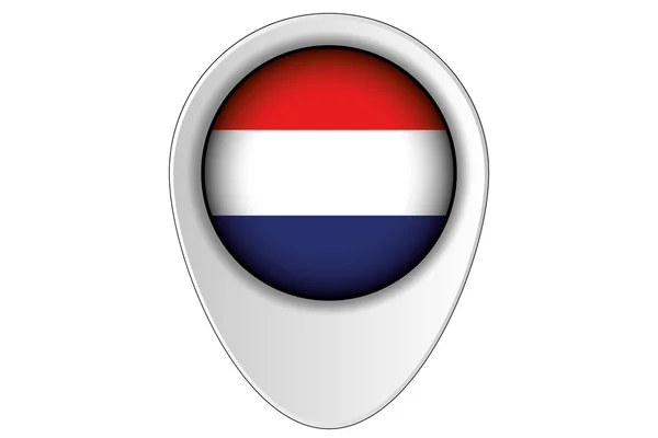 荷兰全国三维地图指针旗图 — 图库照片