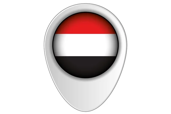 3D karta pekaren flagga Illustration av landet av Jemen — Stockfoto