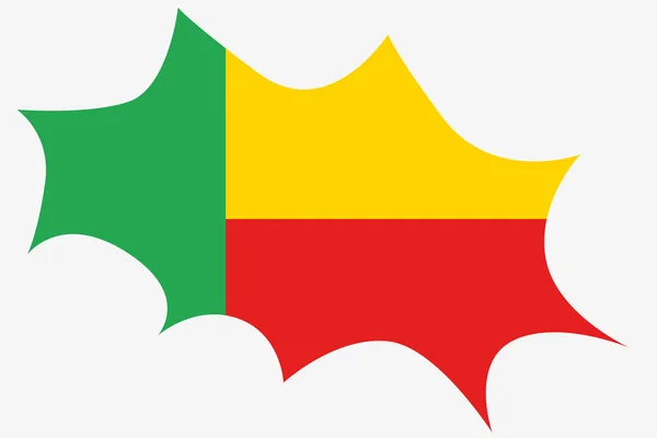 Výbuch vtip Beninská vlajka — Stock fotografie