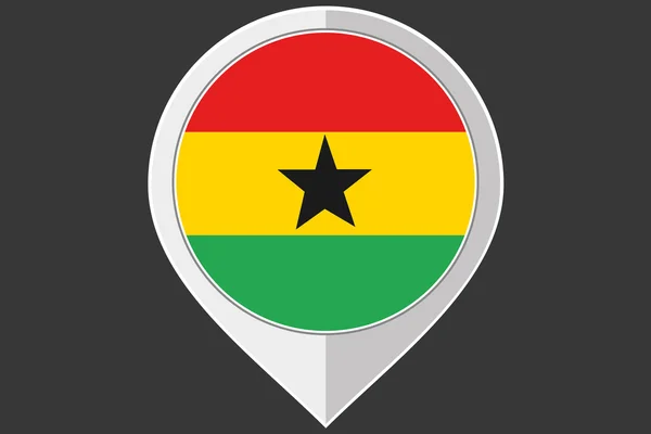 Wskaźnik z flaga Ghany — Zdjęcie stockowe