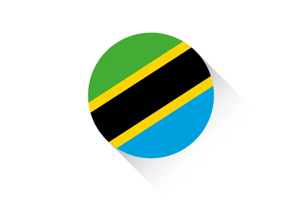 탄자니아의 그림자와 둥근 깃발 — 스톡 사진
