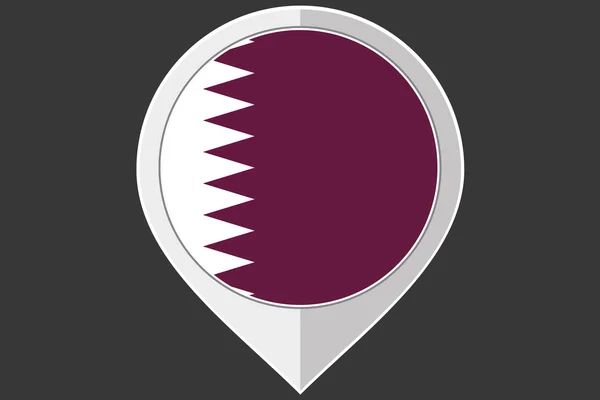 Pointer with the flag of Qatar — Stock Photo, Image