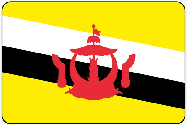 Ilustración de Bandera de Diseño Plano con Esquinas Redondeadas y Black Out — Foto de Stock