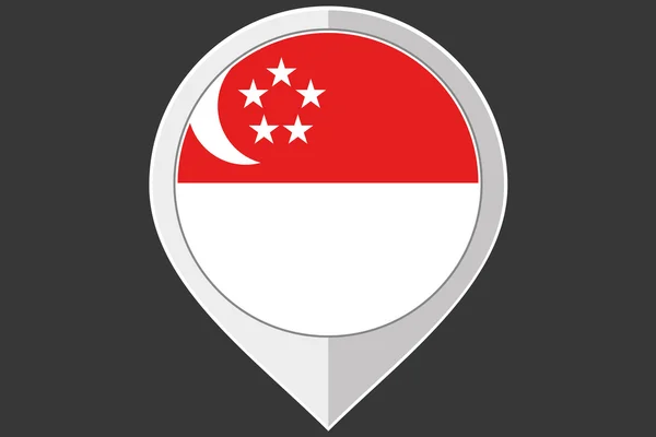 Указатель с флагом Сингапура — стоковое фото