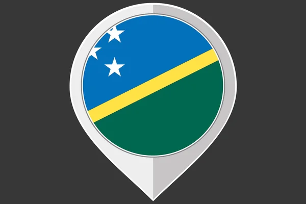 Pointer with the flag of Solomon Islands — Stock Photo, Image