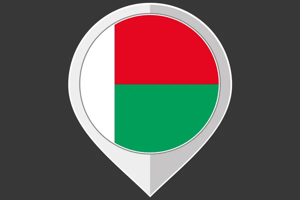 Pointeur avec le drapeau de Madagascar — Photo