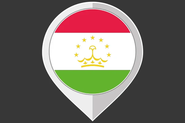 Pointer with the flag of Tajikistan — Stock Photo, Image