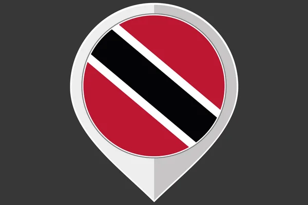 Ponteiro com a bandeira de Trinidad e Tobago — Fotografia de Stock