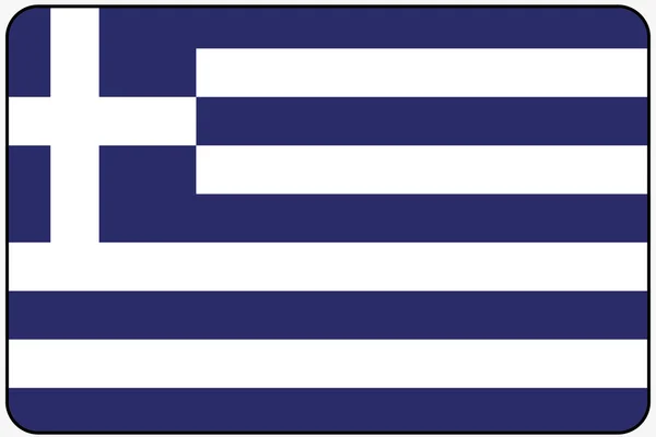 Platte ontwerp vlag afbeelding met afgeronde hoeken en onleesbaar — Stockfoto