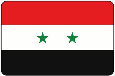 Köşeleri yuvarlatılmış ve siyah dışarı düz tasarlamak bayrak