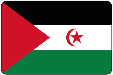 Köşeleri yuvarlatılmış ve siyah dışarı düz tasarlamak bayrak