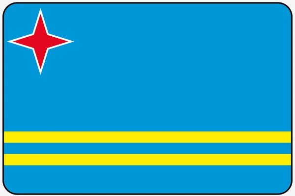 Płaska konstrukcja flaga ilustracja z zaokrąglonymi narożnikami i czarnych — Zdjęcie stockowe