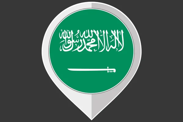 사우디아라비아의 국기와 포인터 — 스톡 사진