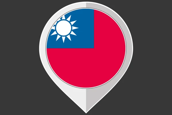 Aanwijzer met de vlag van Taiwan — Stockfoto