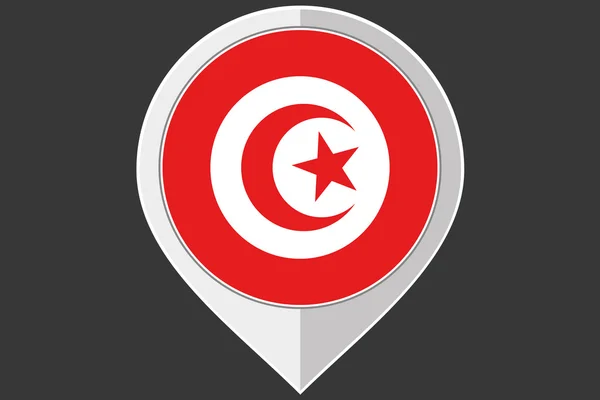 Pointer with the flag of Tunisia — Stock Photo, Image