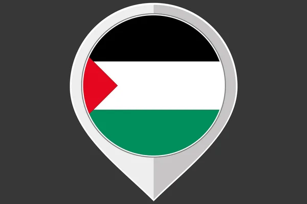 Puntero con la bandera de Palestina — Foto de Stock
