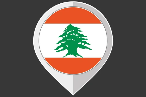 Pointer with the flag of Lebanon — Stock Photo, Image