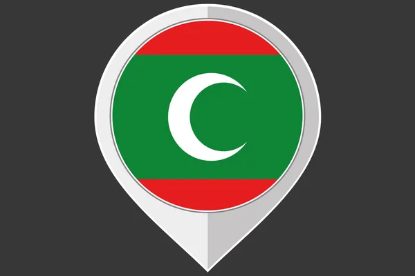 Pointer with the flag of Maldives — Stock Photo, Image