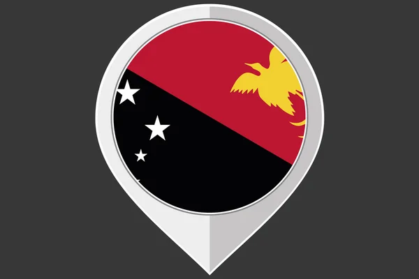 Zeiger mit der Flagge von Papua Neuguinea — Stockfoto
