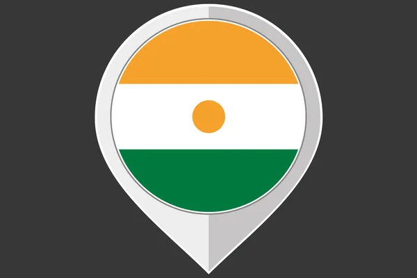 Aanwijzer met de vlag van Niger — Stockfoto