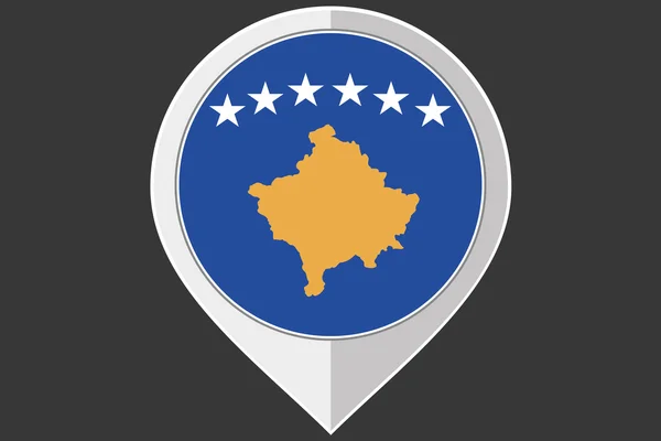 Указатель с флагом Косово — стоковое фото