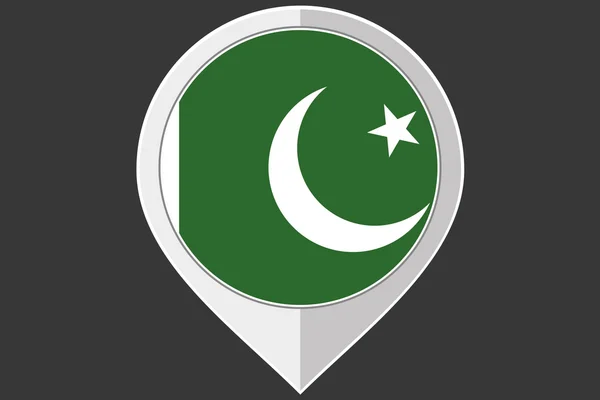 Ukazatel s vlajka Pákistánu — Stock fotografie