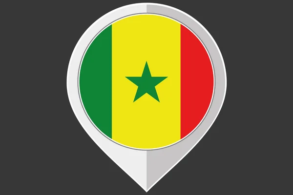 Ukazatel s Senegalská vlajka — Stock fotografie