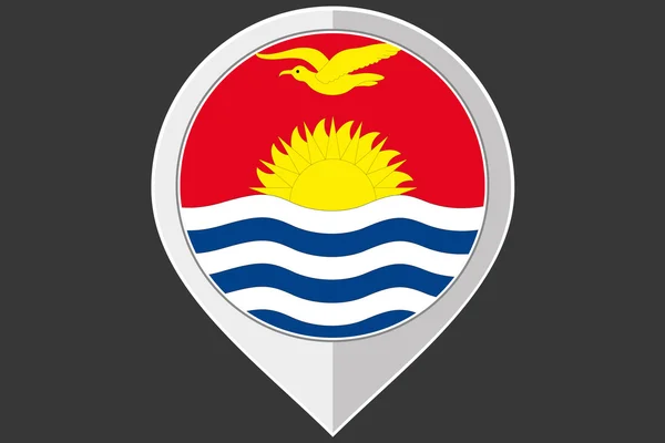 Aanwijzer met de vlag van Kiribati — Stockfoto