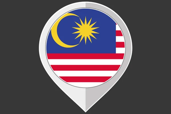 Pointer with the flag of Malaysia — Stock Photo, Image