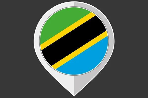 Указатель с флагом Танзании — стоковое фото