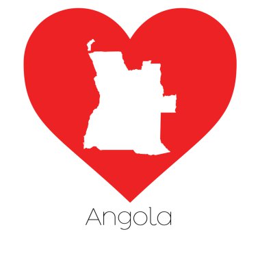Şekli ile kalp resmi Angola