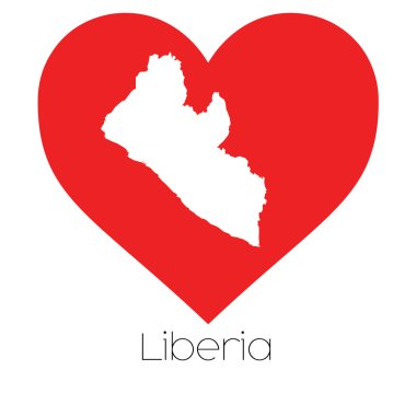 Şekli ile kalp resmi Liberya