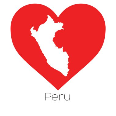 Peru illüstrasyon kalp şekli ile