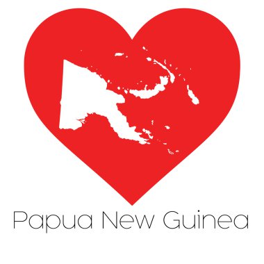 Şekli ile kalp resmi Papua Yeni Gine