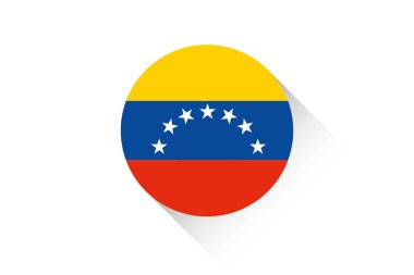 Venezuela gölgesi ile yuvarlak bayrak