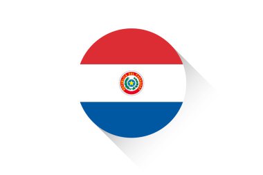 Gölge Paraguay ile yuvarlak bayrak